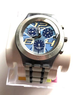 SWATCH DIAPHANE CHRONO  -  SVCN4003AG  SNOWSTORM  - BRAND NEW ! - Image 1 of 4