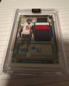 2023 Panini One Will Anderson RPA Rookie Jersey Patch Auto /49 Autograph - Bild 1 von 2