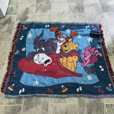 Disney Winnie the Pooh Jacquard Manta Baliza Trineo Invierno 50x60  Foto 1 de 4