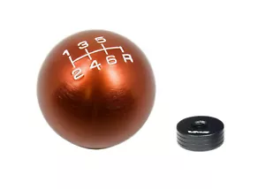 HONDA ACURA 10X1.5MM THREAD ROUND SHIFT KNOB 6 SPEED MANUAL TRANSMISSION ORANGE - Picture 1 of 3