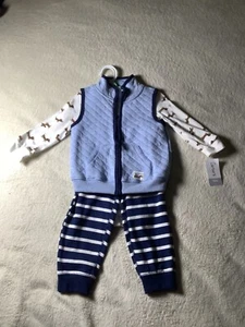 Toddler Boys 18 months 3pcs Carter’s Vest Pants Set - Picture 1 of 8