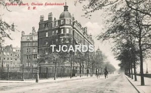 Early CHELSEA COURT Chelsea Embankment LONDON Postcard - Picture 1 of 2