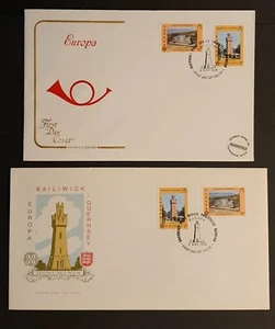 Guernsey Stamps 1978 First Day Covers x 2 Europa Monuments Diff Covers (w) - Picture 1 of 2