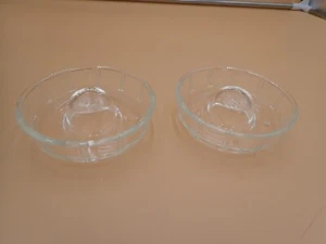 Set of 2- Vintage Glasbake Little Princess Glass Baker Bundt Dessert Jello mold - Picture 1 of 7