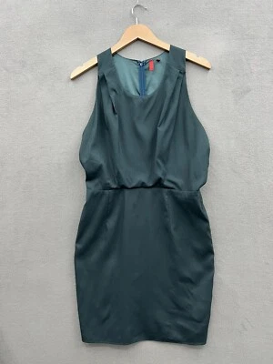 Vestido Saks Fifth Avenue 5/48 feminino grande costas em T verde - Imagem 1 de 4