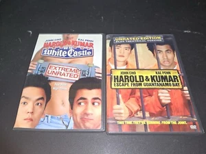 Harold & Kumar Go to White Castle & Escape from Guantanamo Bay DVD MINT! - Picture 1 of 7