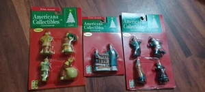 3 packages vintage trim accent christmas village porcelain figurines free ship - Picture 1 of 1