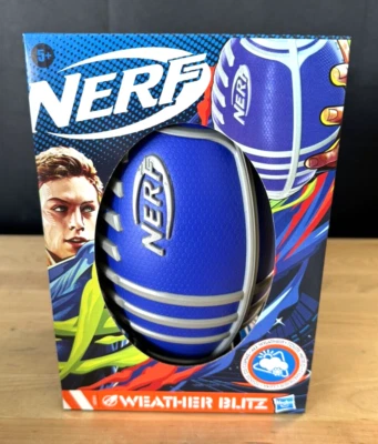 NERF Weather Blitz Foam Football for All-Weather Play, Blue/Silver  - Image 1 of 4