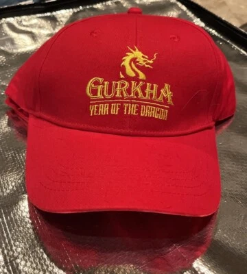 Gorra Gurkha Cigarro Correa Trasera ROJA Ajustable Bordada Año del Dragón Foto 1 de 4