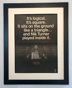 NIK TURNER*HAWKWIND*Album*1978*ORIGINAL*POSTER*AD*FRAMED*FAST WORLD SHIP - Imagen 1 de 5