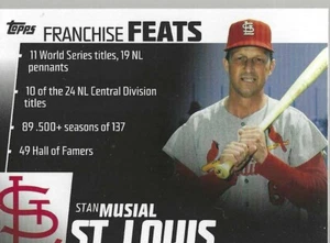 2019 Topps Franchise Feats Stan Musial card # FF-27 St. Louis Cardinals - Picture 1 of 1