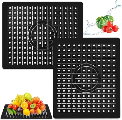 Spülbeckeneinlage,2 Stück Abtropfmatte, 31 x 26cm Sink Mat Spülmatte, Gummi Spül - Bild 1 von 4