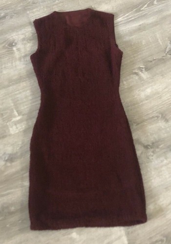 Abito smanicato Alexander Wang bordeaux elastico schiena trasparente taglia 4