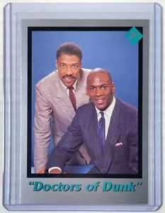 MJ & Dr. J - DOCTORS OF DUNK 1991 Tuff Stuff #28 Michael Jordan & Julius Erving - Picture 1 of 2