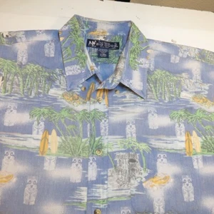 BIG DOGS HAWAII ALOHA TROPICAL BAHAMA HAWAIIAN ALOHA SHIRT Mens XL - Picture 1 of 3