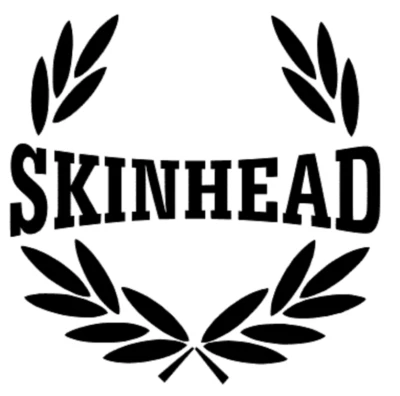 SKINHEAD LAUREL LEAF VINYL DECAL - CAR SCOOTER VESPA LAPTOP WINDOW MOTORCYCLE - Image 1 of 2