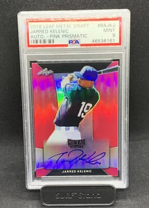 2018 Leaf Metal Draft JARRED KELENIC Pink Prismatic Auto RC 20/20 Mariners PSA 9 - Picture 1 of 2
