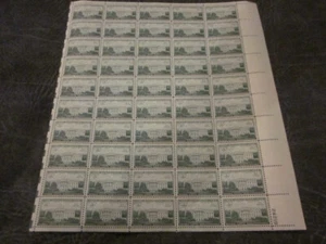 US Scott #990, 3 Cent Whitehouse Postage Stamp, Sheet of 50, MNH, 1950 - Picture 1 of 2