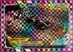 Tarjeta Topps Fórmula 1 2021 cromada, Hamilton #149 púrpura bandera F1 #081/199 - Imagen 1 de 2