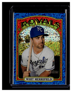 2021 Topps Heritage Chrome Blue Sparkle #476 Whit Merrifield