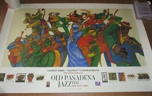 CHARLES BIBB 2005 OLD PASADENA 10TH ANNUAL JAZZFEST COMMEMORATES ART POSTER RARE - Picture 1 of 6