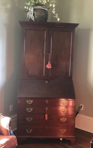 Antique Secretary Desk Bookcase Circa 1800 Cover