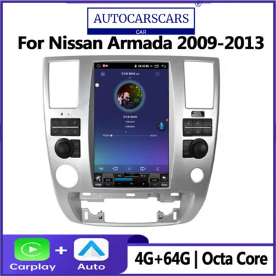 12.1" Car Stereo For Nissan Armada 2009-2013 Media Player Head Unit Tesla Screen - Image 1 of 4