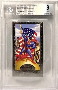1994 DC Superman Man of Steel Platinum 1 BGS 9 carta jumbo come nuova - Foto 1 di 2