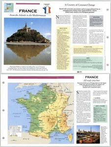 France - Western Europe - Atlas Of The World - Fact File Fold-Out Page - Picture 1 of 1