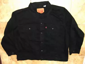 Giacca Jeans Levi Strauss & Co San Francisco Ca Originale Riveted Denim NERA 4XL - Foto 1 di 13