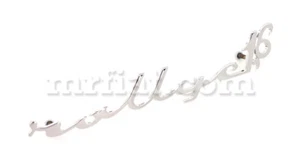 Lancia Rallye 1.6 Script Chrome Emblem 170 mm New - Imagen 1 de 1