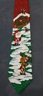 Yule Tie Greetings Hallmark Men's Silk Christmas Santa, Candycane, Reindeer, Elf