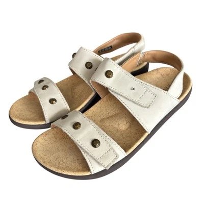 Sandalia de cuña REVITALIGN ortopédica Terra talla 7 cómoda ajustable con tira trasera marfil Foto 1 de 4