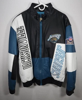 Vintage Jacksonville Jaguars Pro Player Men's Leather Coat Size XL - Image 1 of 4