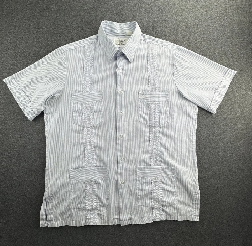Givenchy Mens Guyaberas Shirt Size XL Short Sleeve Tropics Miami Vintage Top - Image 1 of 4