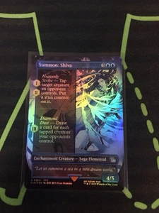 MTG Magic The Gathering Summon Shiva Foil FIN Borderless Saga Final Fantasy - Picture 1 of 1
