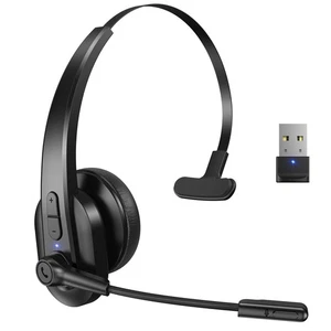 Bluetooth Headset mit USB Dongle für Computer, kabelloses Einohr-Headset mit... - Bild 1 von 7