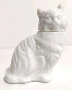 Vintage AVON weißes Milchglas Perserkatze Parfum Flakon leer ohne Avon Box - Bild 1 von 8