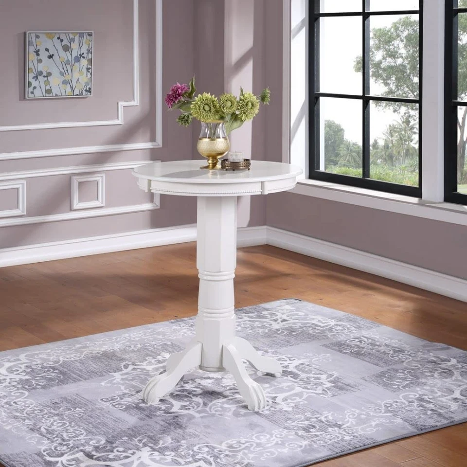 Florence 42" Height Pub Table - White - Image 1 of 4