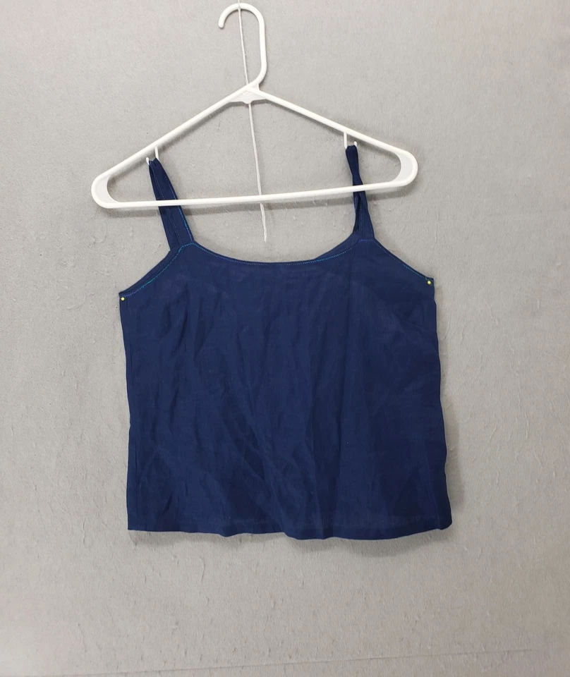 Camiseta sin mangas Dana Buchman para mujer Petite 4 lino sin mangas camisola verano informal Foto 1 de 4