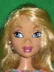 My Scene Barbie-Pink Print Top & Magenta Jeans Hip Length Blond Hair Loose