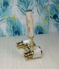 White Vintage Finished Mother Of Pearl Working Binocular With Leather Case Gift
