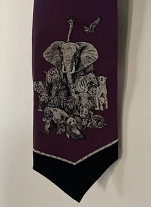 Vintage World Wildlife Fund WWF Necktie Tie Design 105 - Picture 1 of 5