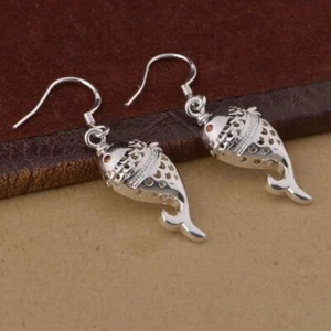 Boucles d'oreilles Argent "The Fish" - Envoi de France immédiat - Imagen 1 de 1