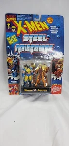 Toy Biz 1994 X-MEN Steel Mutants DieCast Wolverine Sabretooth, unopened - Picture 1 of 2