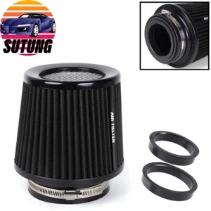 3", 3.5", 4" Inlet, 6.5" Tall Black High Performance Cold Air Intake Air Filter - Picture 1 of 12