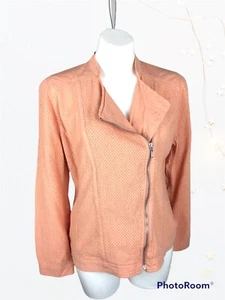 Giacca casual donna nuova con etichetta Chicos cotone pesca taglia 2 109€ - Foto 1 di 8