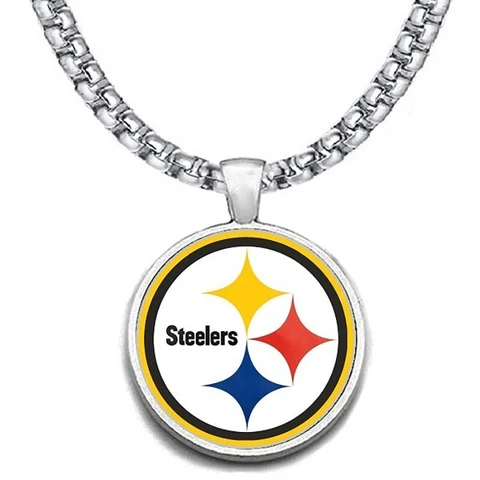 Pittsburgh Steelers Mens Womens Stainless 20" Chain Link Pendant Necklace D30 Cover