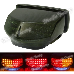 Chrome Led Tail Turn Signals Light Smoke Fit 2007-2012 HONDA CBR600RR CBR 600 RR - Picture 1 of 10