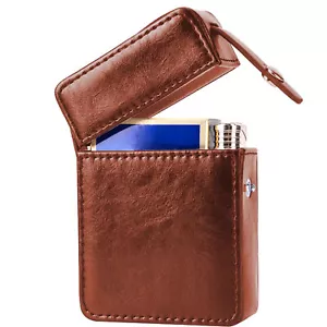 PU Leather Cigarette Case Anti-Scratch Tobacco Pouch Storage Case Lighter Holder - Bild 1 von 12